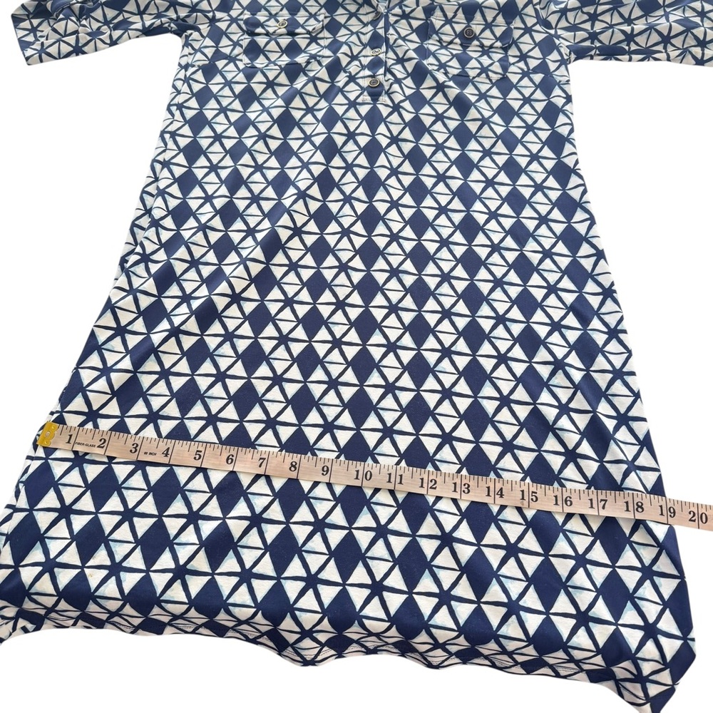 J. McLaughlin Lawrence Geometric Catalina Cloth Shirt Dressβ Roll Tab XS - Picture 13 of 15